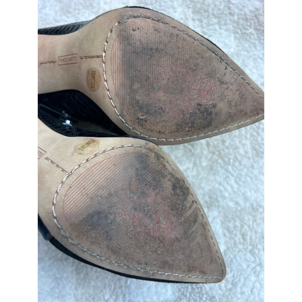 Vince Camuto Suede & Snake Print Kasi Bootie Heels - Picture 10 of 10